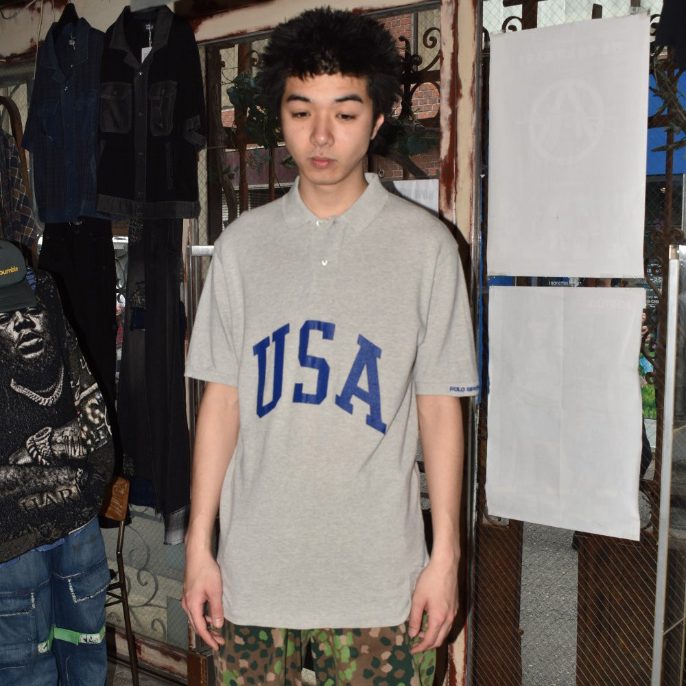 90's POLO SPORT RALPH LAUREN "USA" 鹿の子 ポロシャツ 260410H