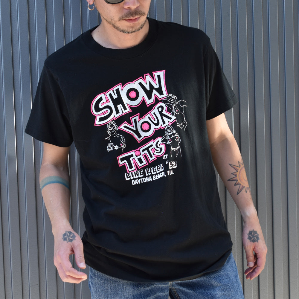 90’s “SHOW YOUR TITS at BIKE WEEK '93” エロ バイクTシャツ USA製 230922