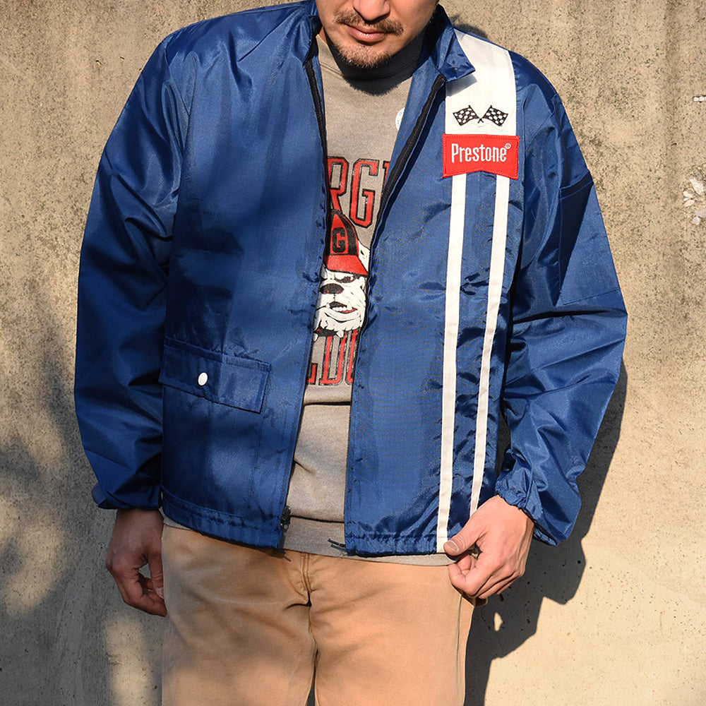 70’s デッドストック！ Prestone ワッペン付き レーシング ナイロンジャケット 250124