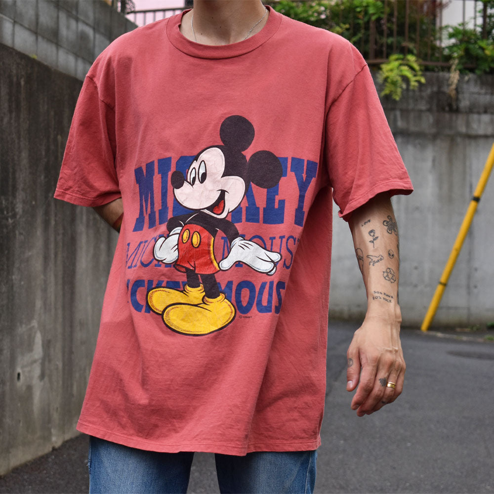 90's　Disney/ディズニー “Mickey Mouse” Tシャツ　USA製　230611