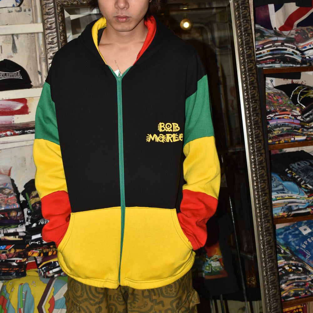 90’s Bob Marley ラスタカラー フルジップパーカー フーディ 251104H