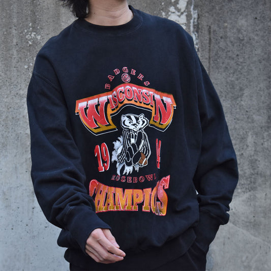 90’s REBEL “WISCONSIN CHAMPIONS” リバースタイプ スウェット 231102