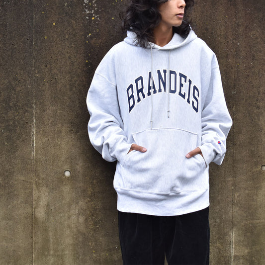 Y2K Champion “BRANDEIS” カレッジプリント RWパーカー 231015