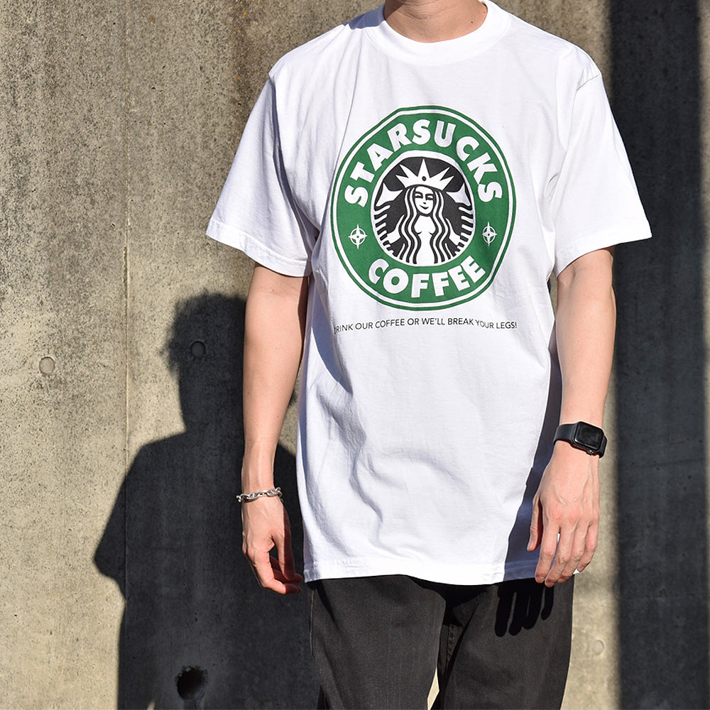 Y2K デッドストック！ “STARS*CKS COFFEE” パロディ Tシャツ EURO製 230805