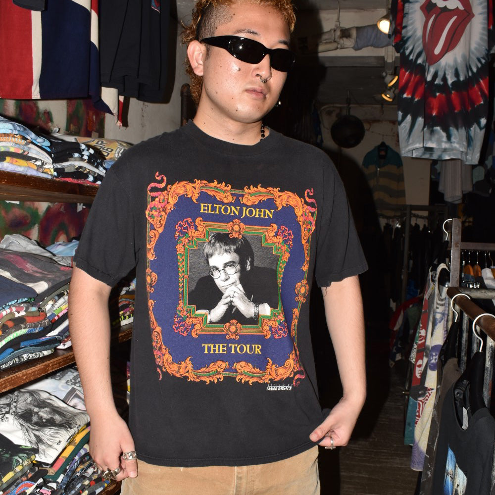 90's Elton John "THE TOUR 1992-1993" Gianni Versace ロックTシャツ 260721H