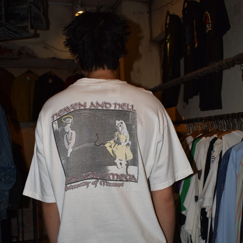 Alpha Tau Omega Heaven & Hell 天使と悪魔 フォトプリント Tシャツ 90年代 ヘインズ ヴィンテージ