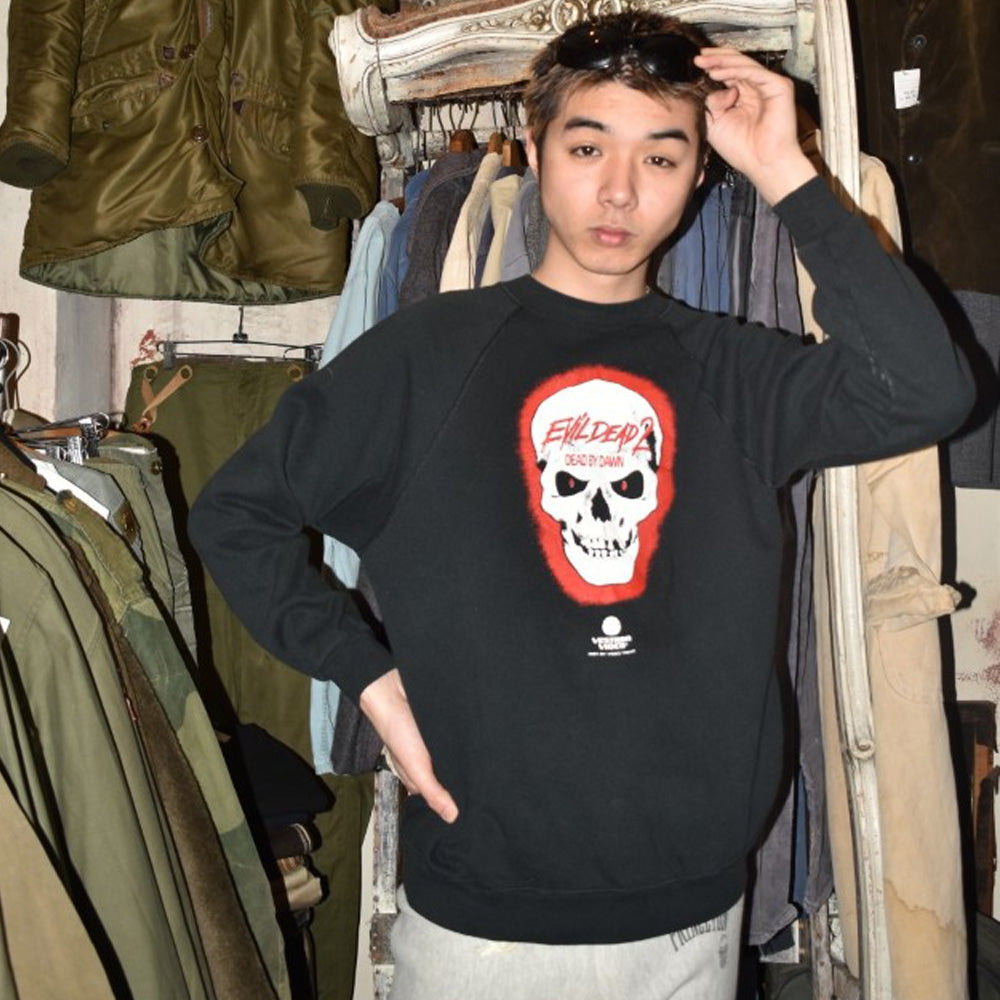 90's "EVIL DEAD 2 / DEAD BY DAWN" ホラームービー プリントスウェット 260206H