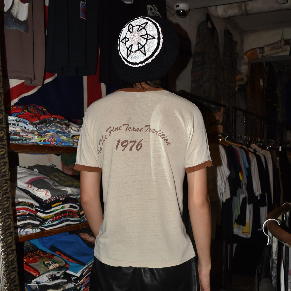 70's ZZ TOP "WORLDWIDE TEXAS TOUR" 1976 リンガー ロックTシャツ 260908H