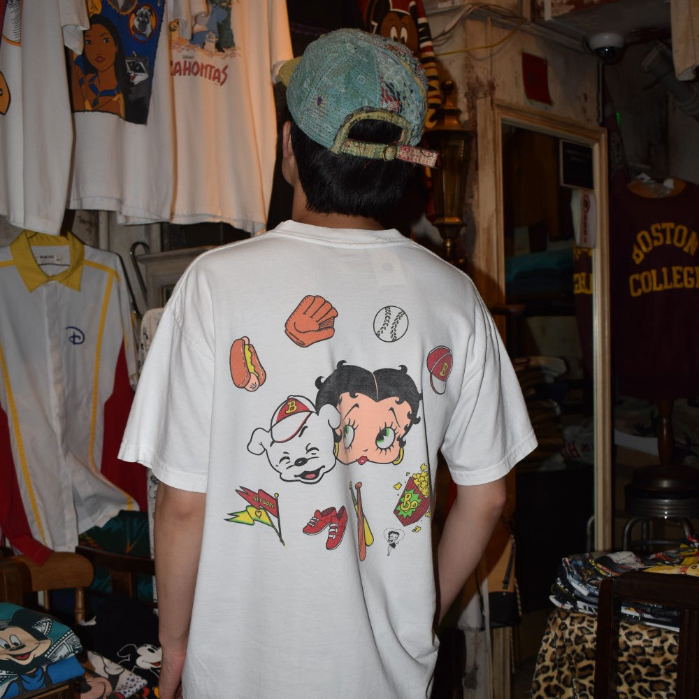 90's BETTY BOOP "The Babe" ベースボール キャラT USA製 260814H