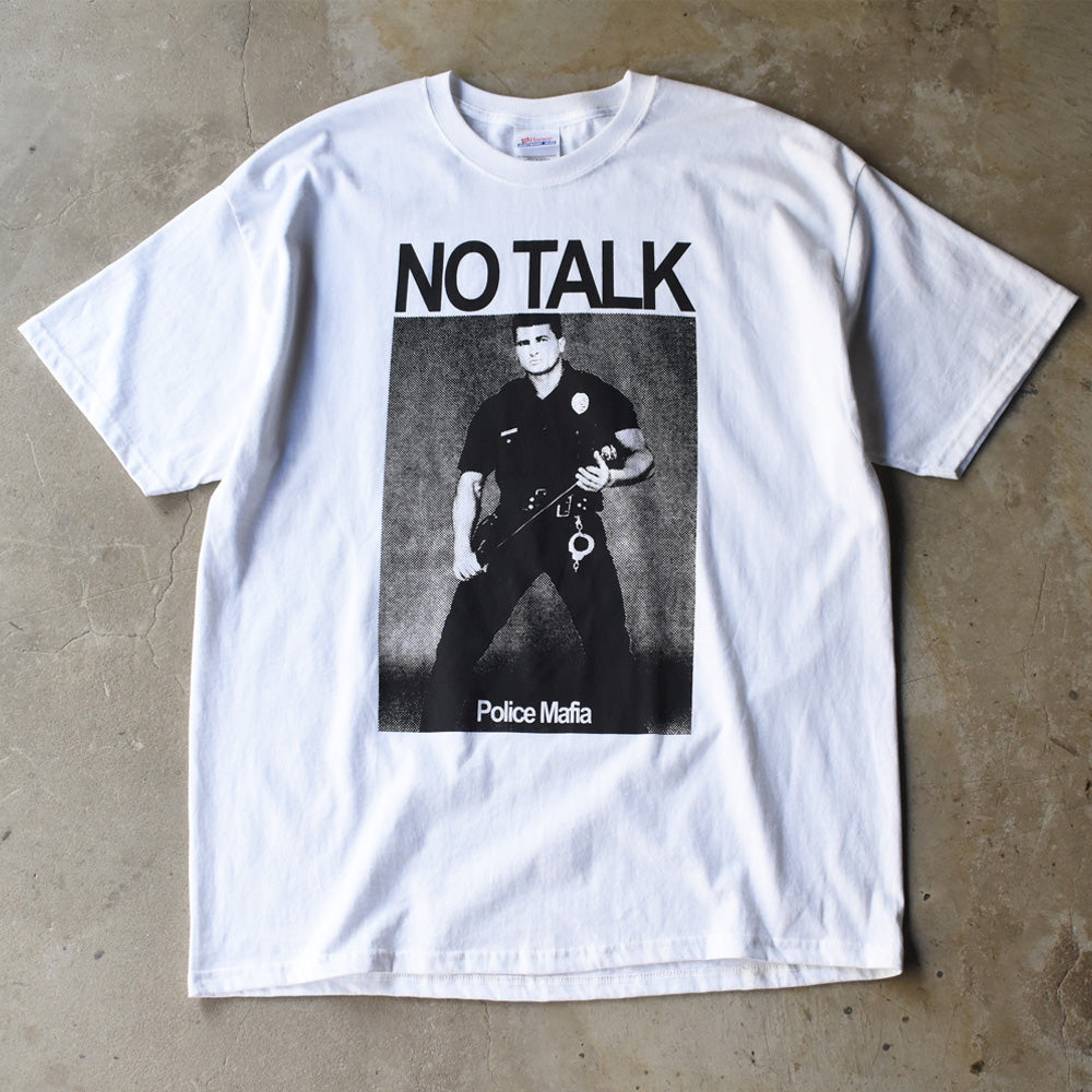 デッドストック！  “NO TALK / Police Mafia” メッセージ Tシャツ 250905