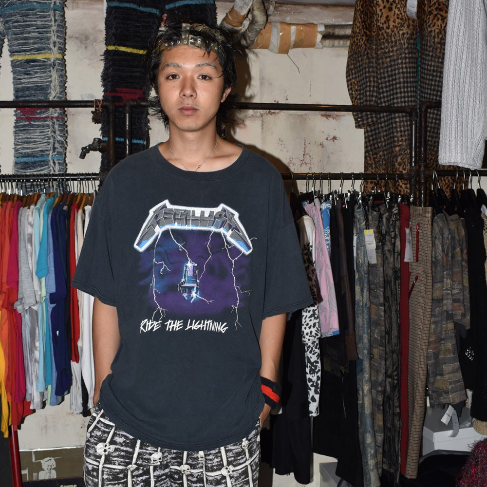 Y2K Metallica "Ride the Lightning" スラッシュメタル ロックTシャツ 260728H