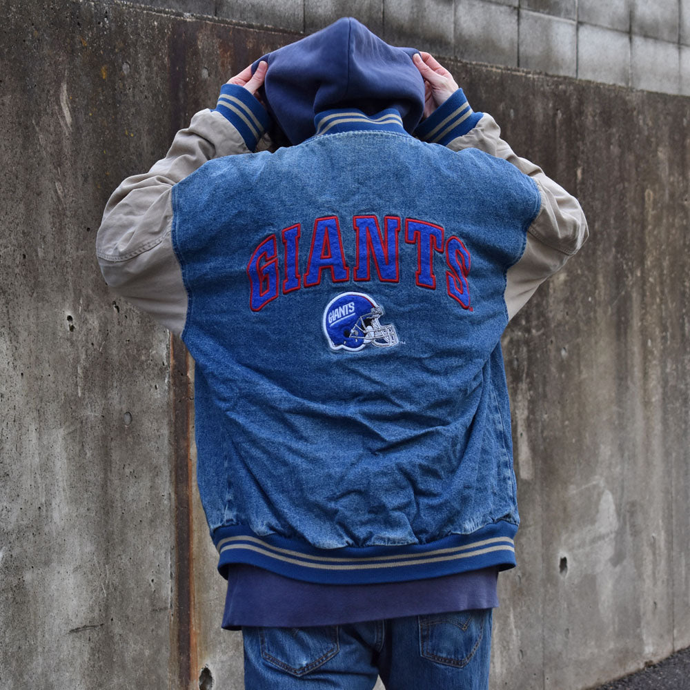 90’s Lee sport “NFL New York Giants ” 中綿入り デニム スタジャン 240309