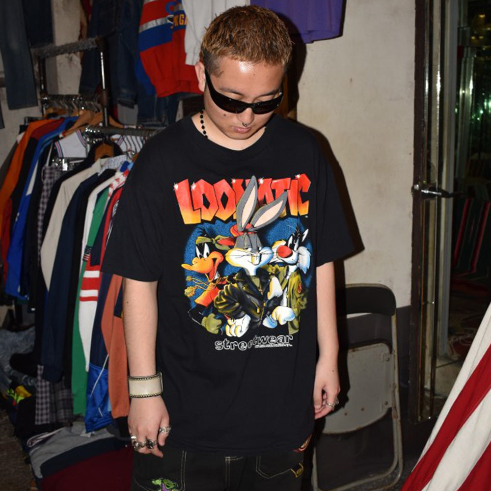 90's LOONEY TUNES "LOONATIC" キャラクターTシャツ 260519H