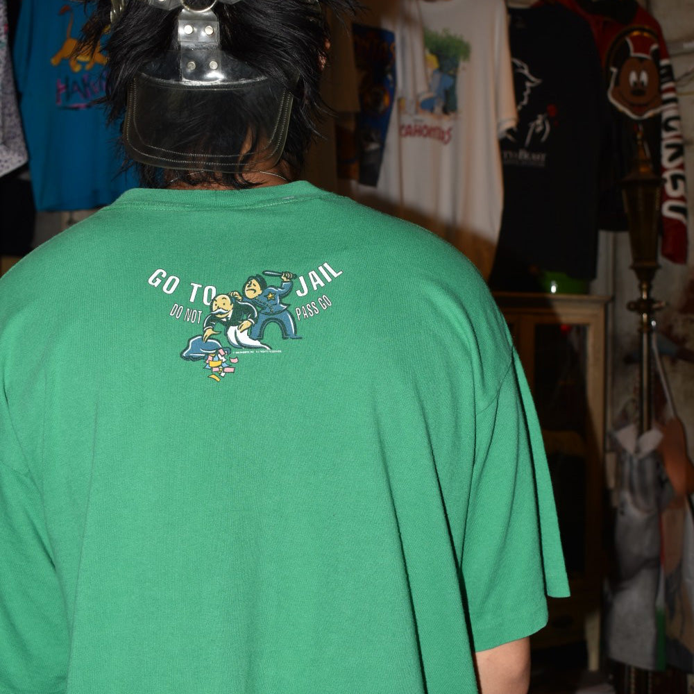90's MONOPOLY "GO TO JAIL" ゲームTシャツ 260811H