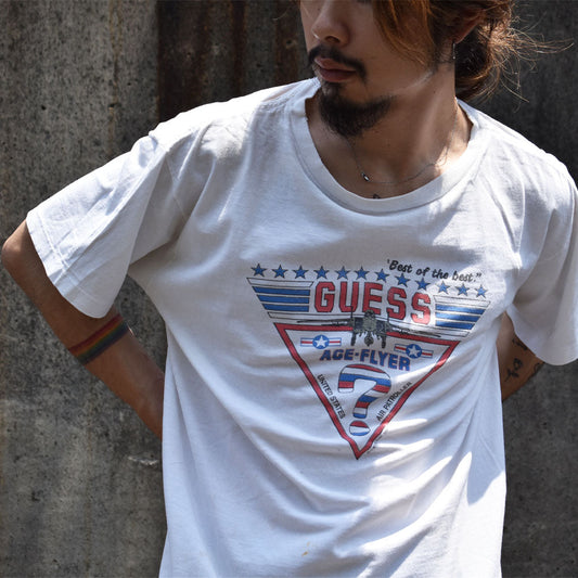80's GUESS/ゲス "ACE-FLYER" Tシャツ 230719