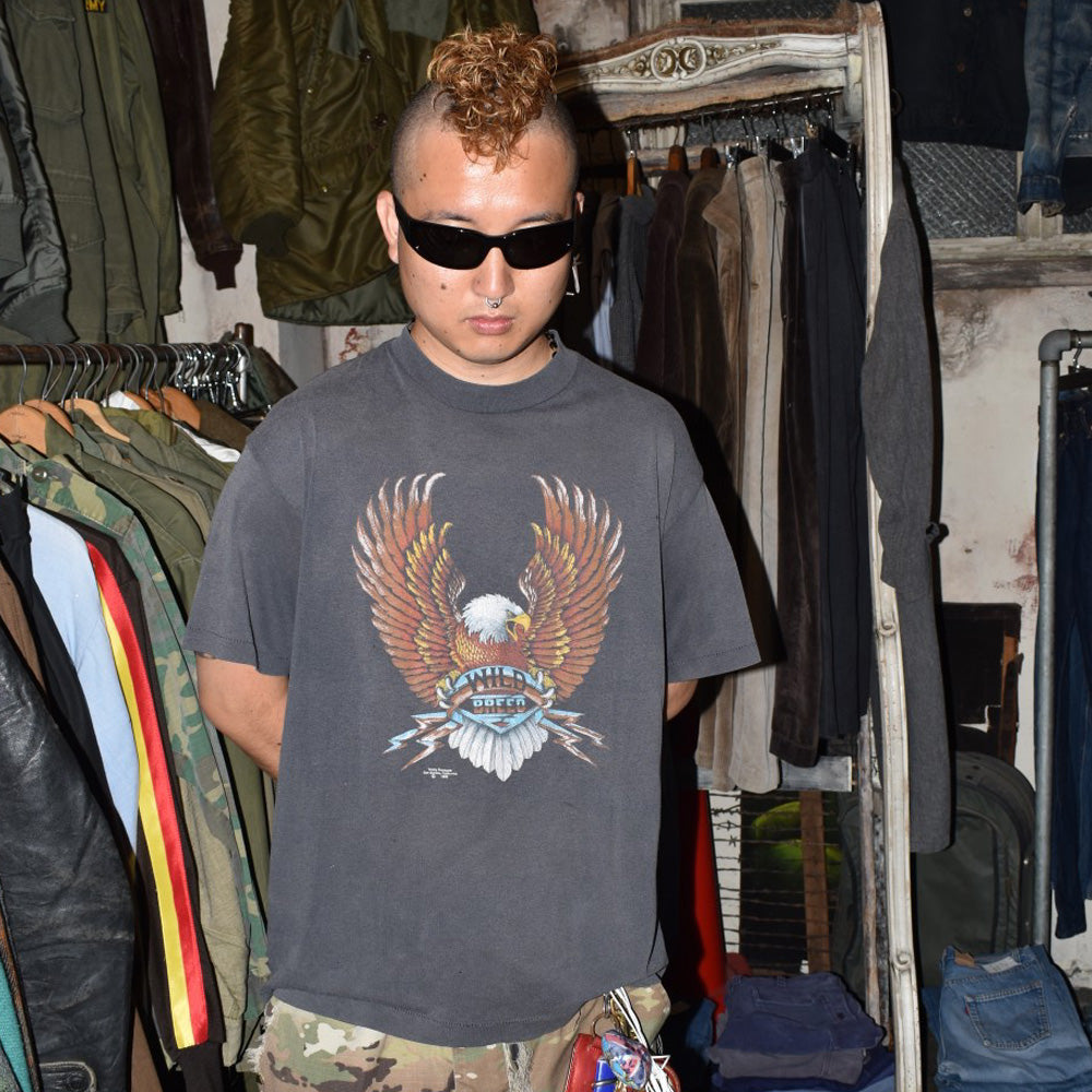 90's WILD BREED イーグル バイカーTシャツ 260731H