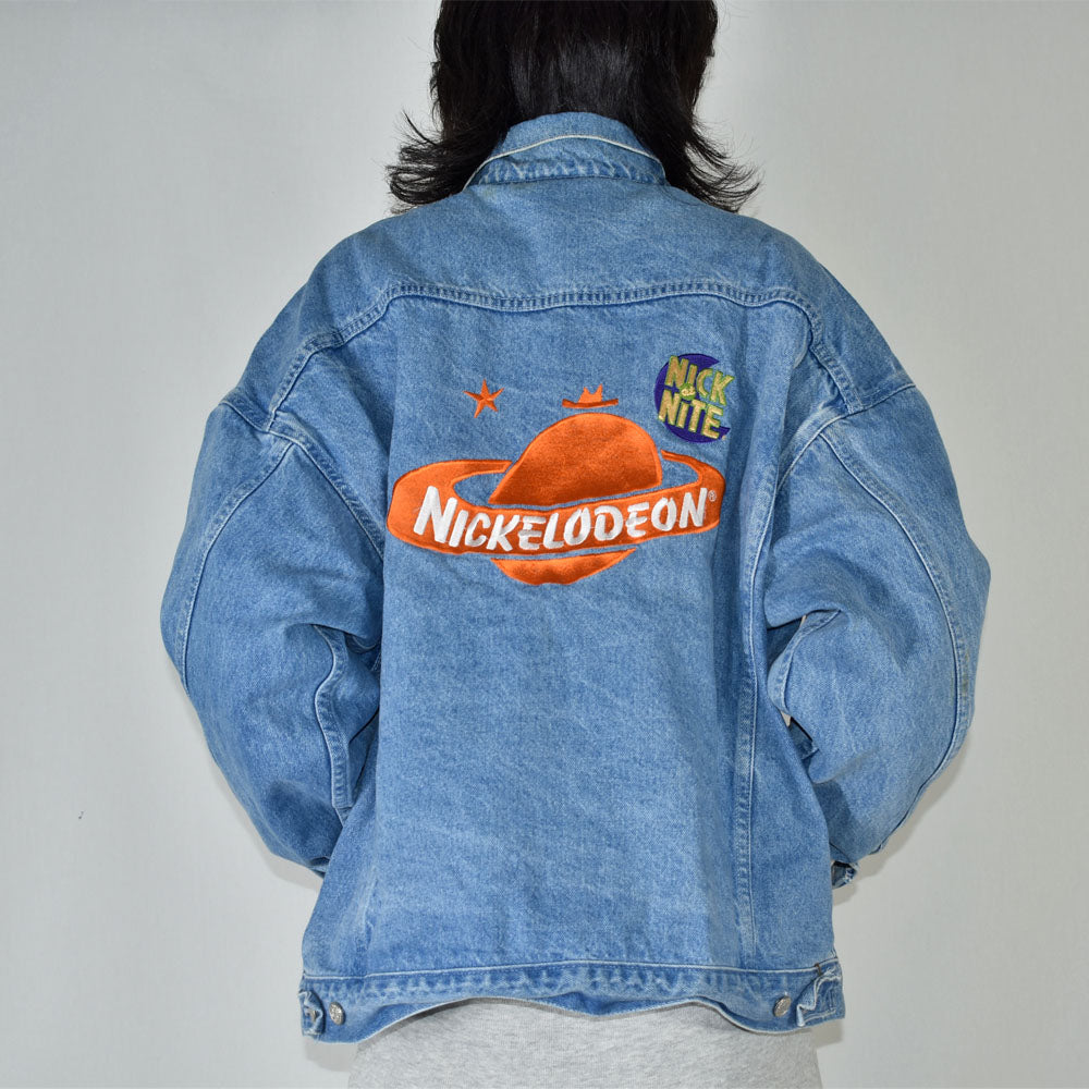 90's　Nickelodeon/ニコロデオン “NICK at NITE” 企業刺繍 デニムジャケット　USA製　230711