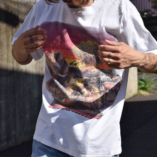 90's Disney/ディズニー “ANIMAL KINGDOM” アニマルプリントTシャツ 230605