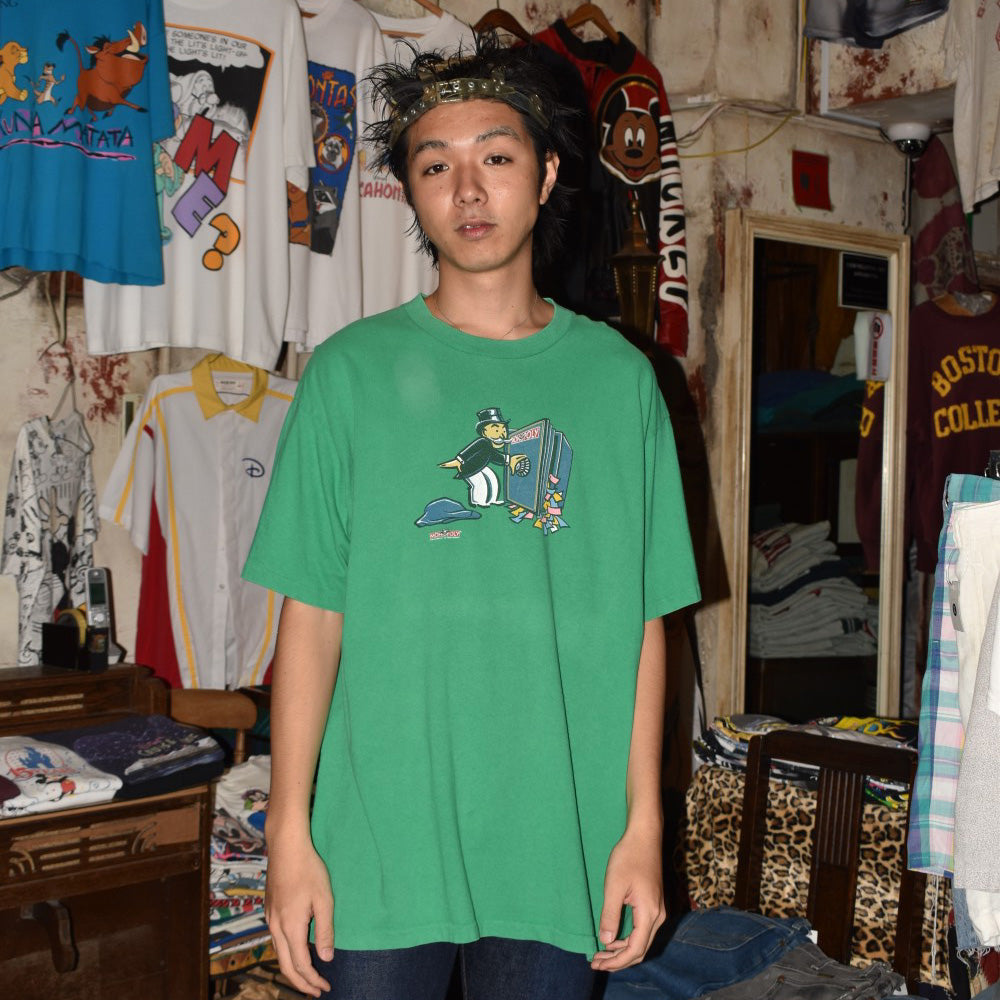 90's MONOPOLY "GO TO JAIL" ゲームTシャツ 260811H