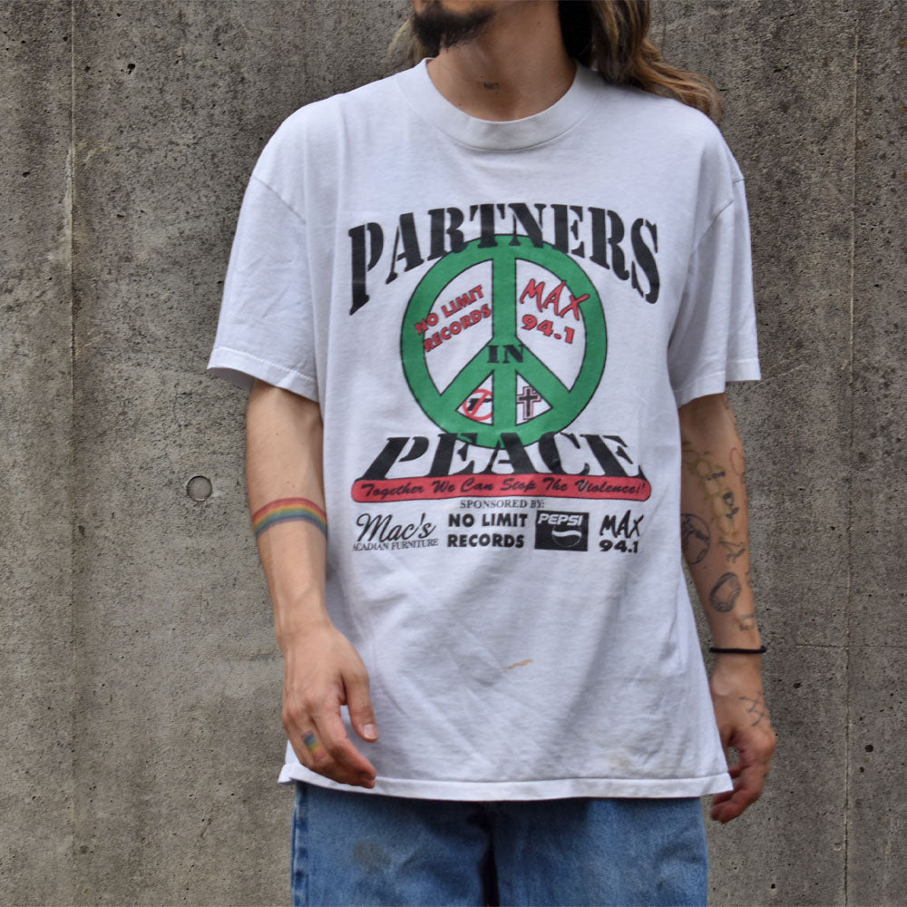 90's NO LIMIT RECORDS ”PARTNERS PEACE” レコード 企業系 Tシャツ 240528