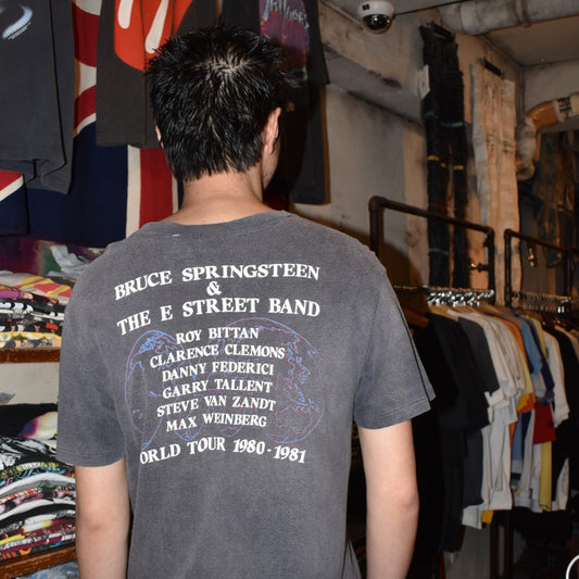 80's Bruce Springsteen & The E Street Band "WORLD TOUR 1980-1981" ロックTシャツ 260324H