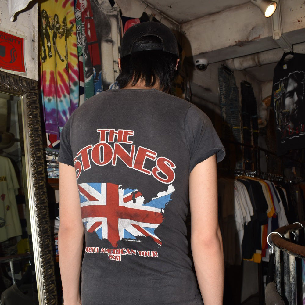 80's The Rolling Stones "North American Tour 1981" 星条旗ベロ ロックT 260710H