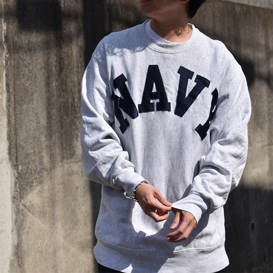 90's U.S.NAVY ワッペン リバースタイプスウェット USA製 230515