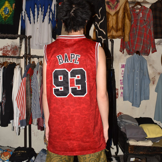 A BATHING APE × Mitchell & Ness シカゴブルズ バスケジャージ 260421H