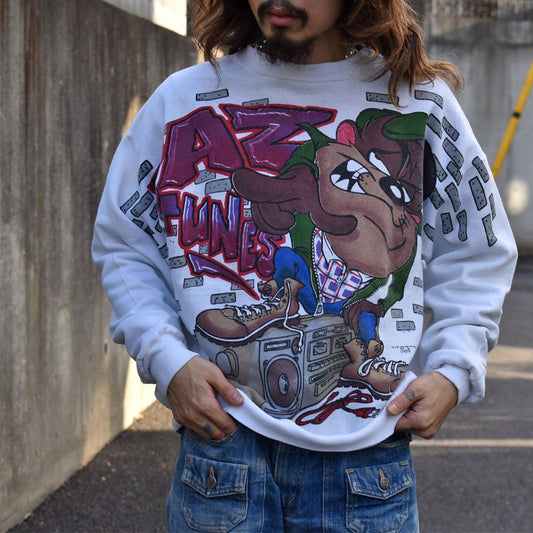 90’s Looney Tunes AOP! “TAZ TUNES” キャラスウェット 231122