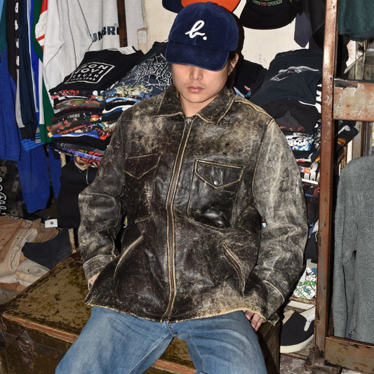 90’s GAP ポリスマン レザージャケット 鬼フェード 251111H