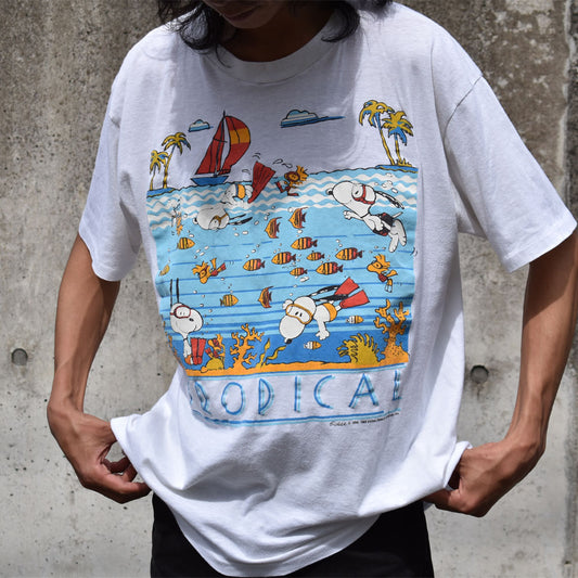 80's Peanuts / SNOOPY "TROPICAL" ARTEXボディ 海外アニメ キャラ Tシャツ USA製 230601H