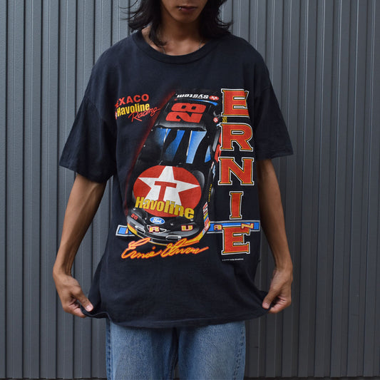 90's “ETNIE IRVAN/アーニー・アーヴァン #28” AOP! 両面プリント レーシングTシャツ 230617