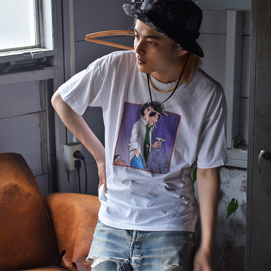 80's Berkeley Breathed/バークリー・ブレシド "Outland" マンガ アートTシャツ USA製 230829