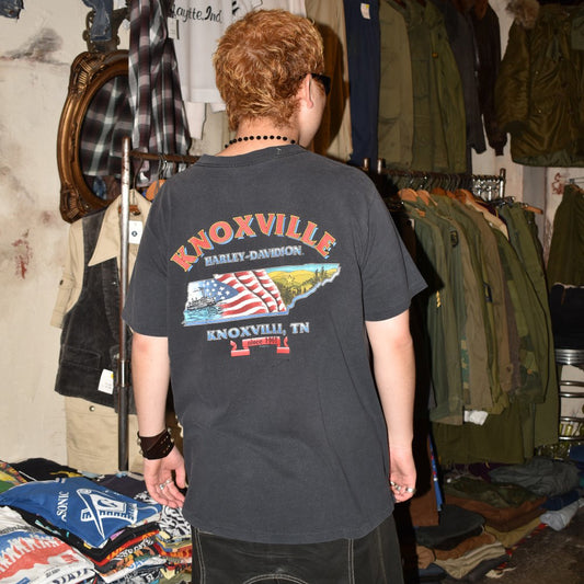 90's HARLEY-DAVIDSON "NO BOUNDARIES" 狼&炎 ハーレーTシャツ USA製 260626H