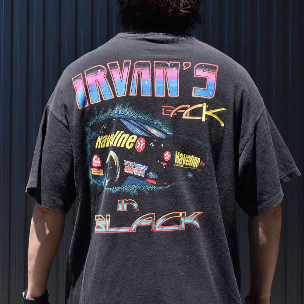 90's　“ETNIE IRVAN/アーニー・アーヴァン #28” レーシングTシャツ　USA製　230803