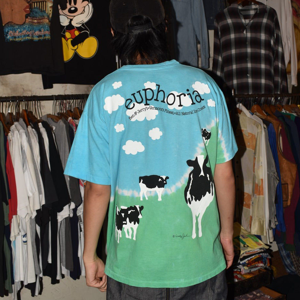90's Liquid Blue "Ben & Jerry's" アイスクリーム 企業Tシャツ 260724H