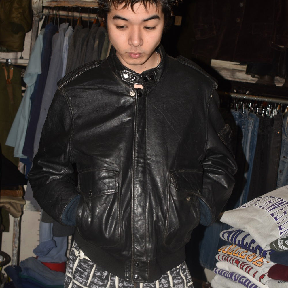 80's Hein Gericke × Harley-Davidson ボンバー レザージャケット 260310H