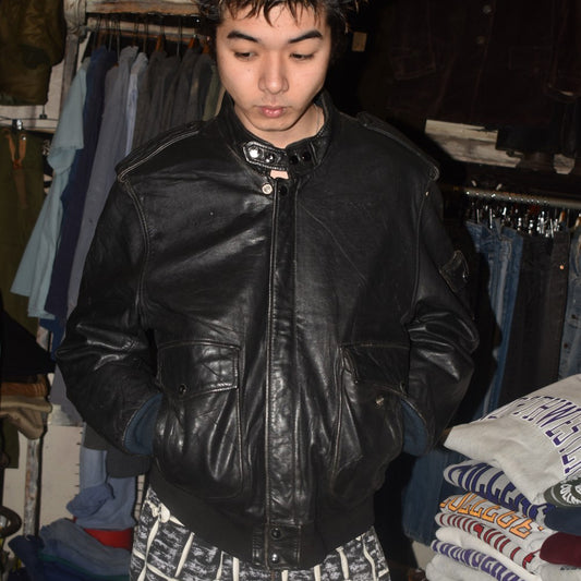 80's Hein Gericke × Harley-Davidson ボンバー レザージャケット 260310H