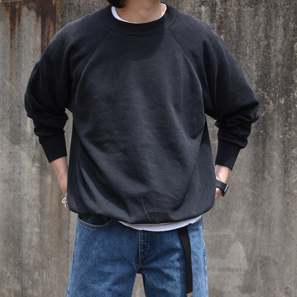 90's ULTRA SWEATS ブラック！ ラグラン 無地スウェット USA製 240423