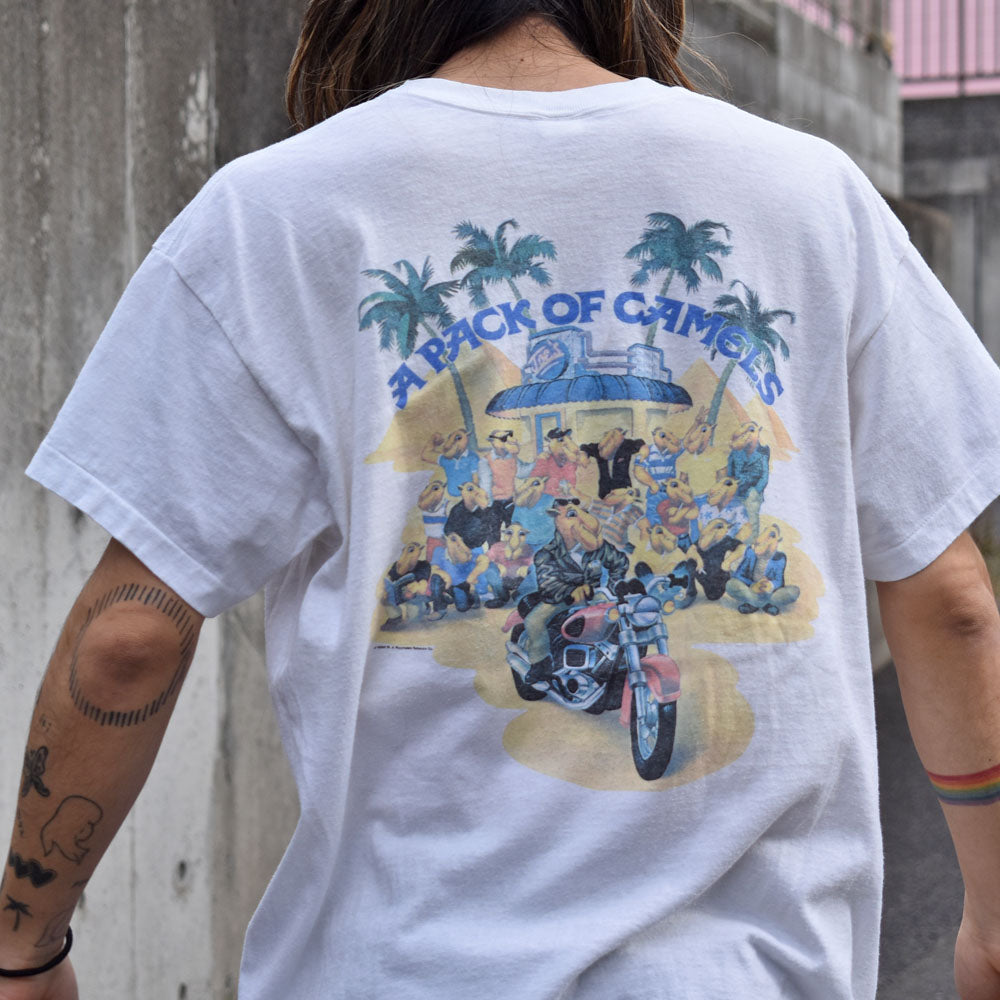 90’s CAMEL "A PACK OF CAMELS" ポケットTシャツ USA製 240321