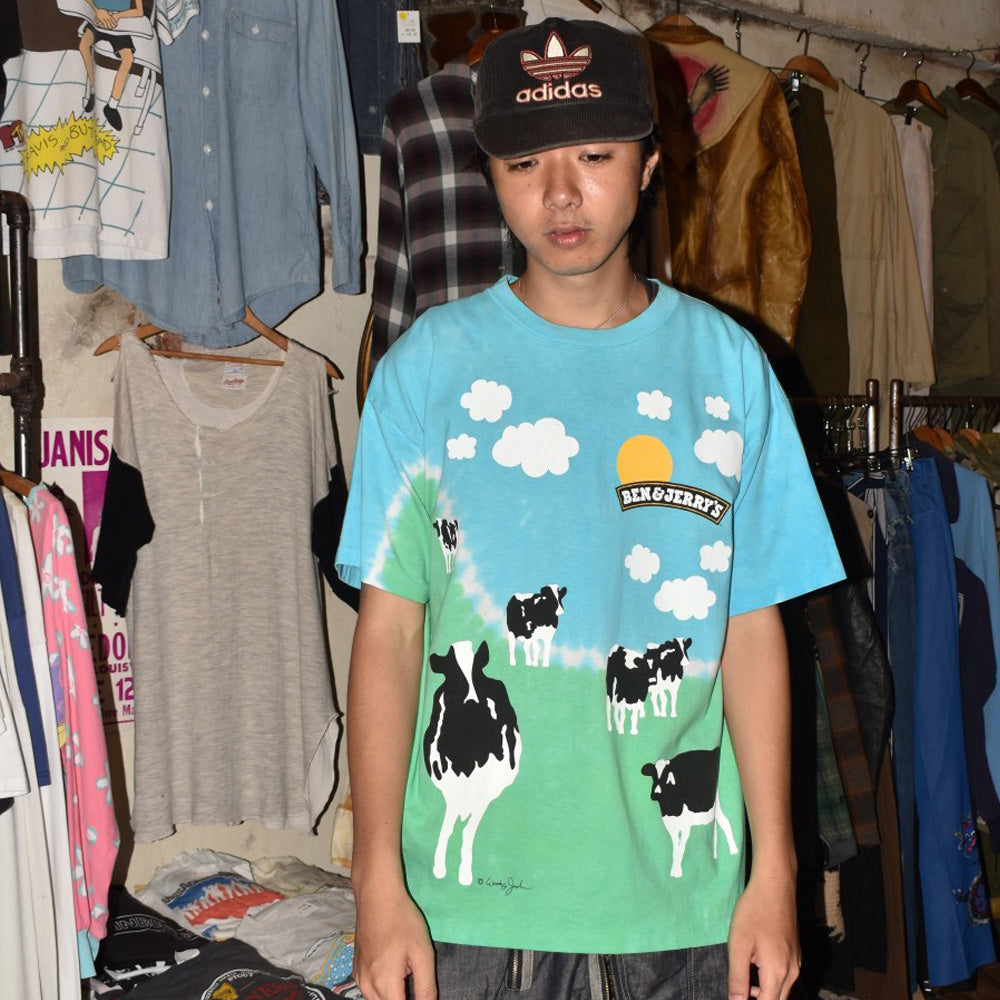 90's Liquid Blue "Ben & Jerry's" アイスクリーム 企業Tシャツ 260724H