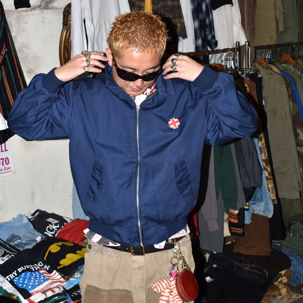 80’s Harrington Jacket  ネイビー × レッドタータンチェックライナー 250930H
