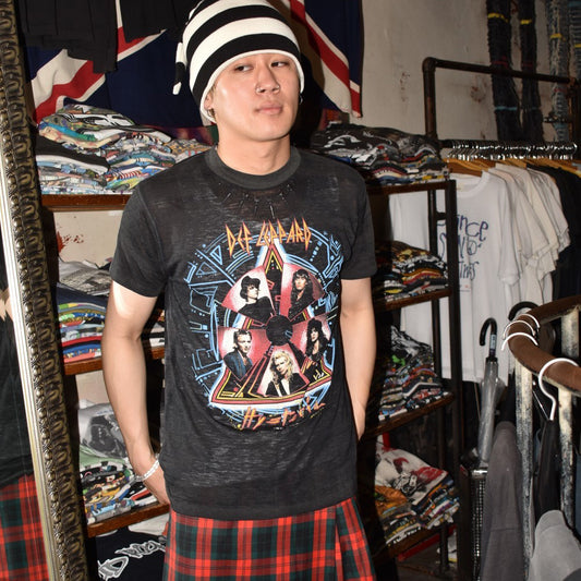 80's Def Leppard "Hysteria" Tour ハードロックTシャツ 260609H