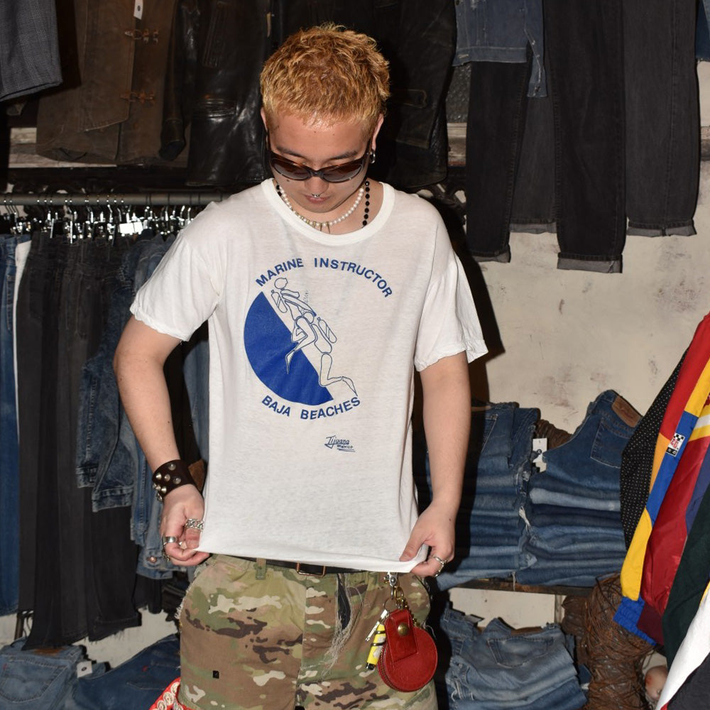 80's "MARINE INSTRUCTOR" ジョークTシャツ 260421H