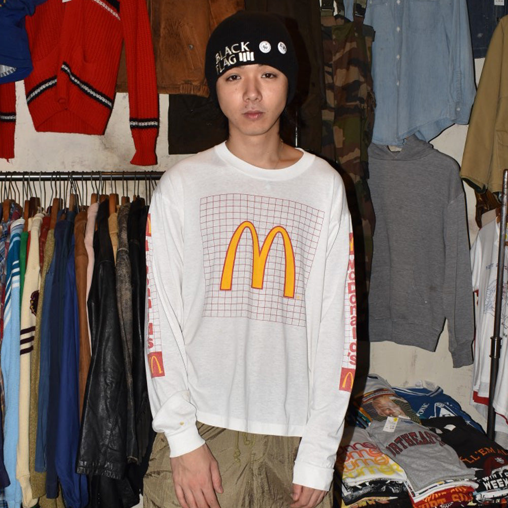 90's McDonald's 袖プリ ロンT 260911H