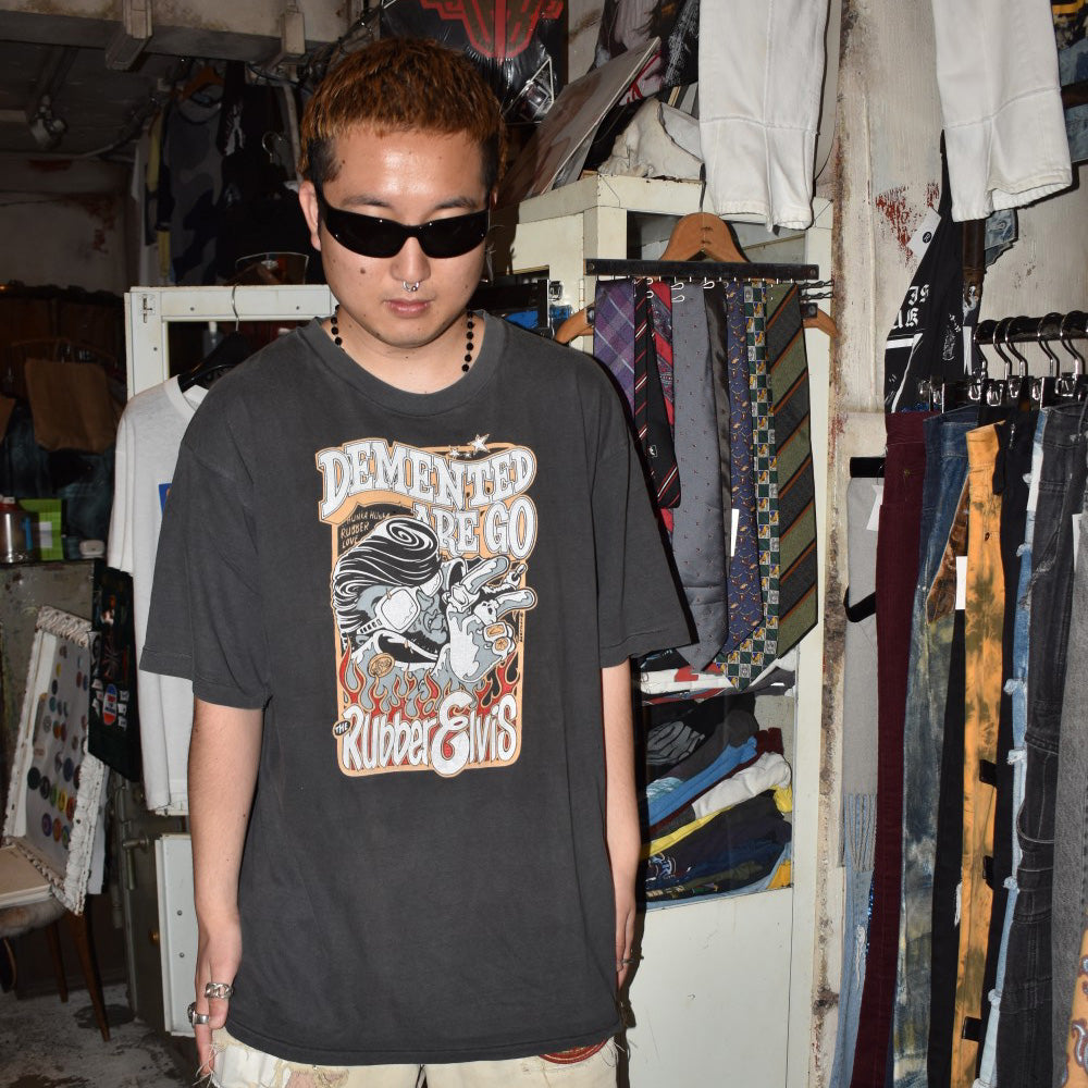 90's Demented Are Go "The Rubber Elvis" サイコビリー ロックTシャツ 260602H