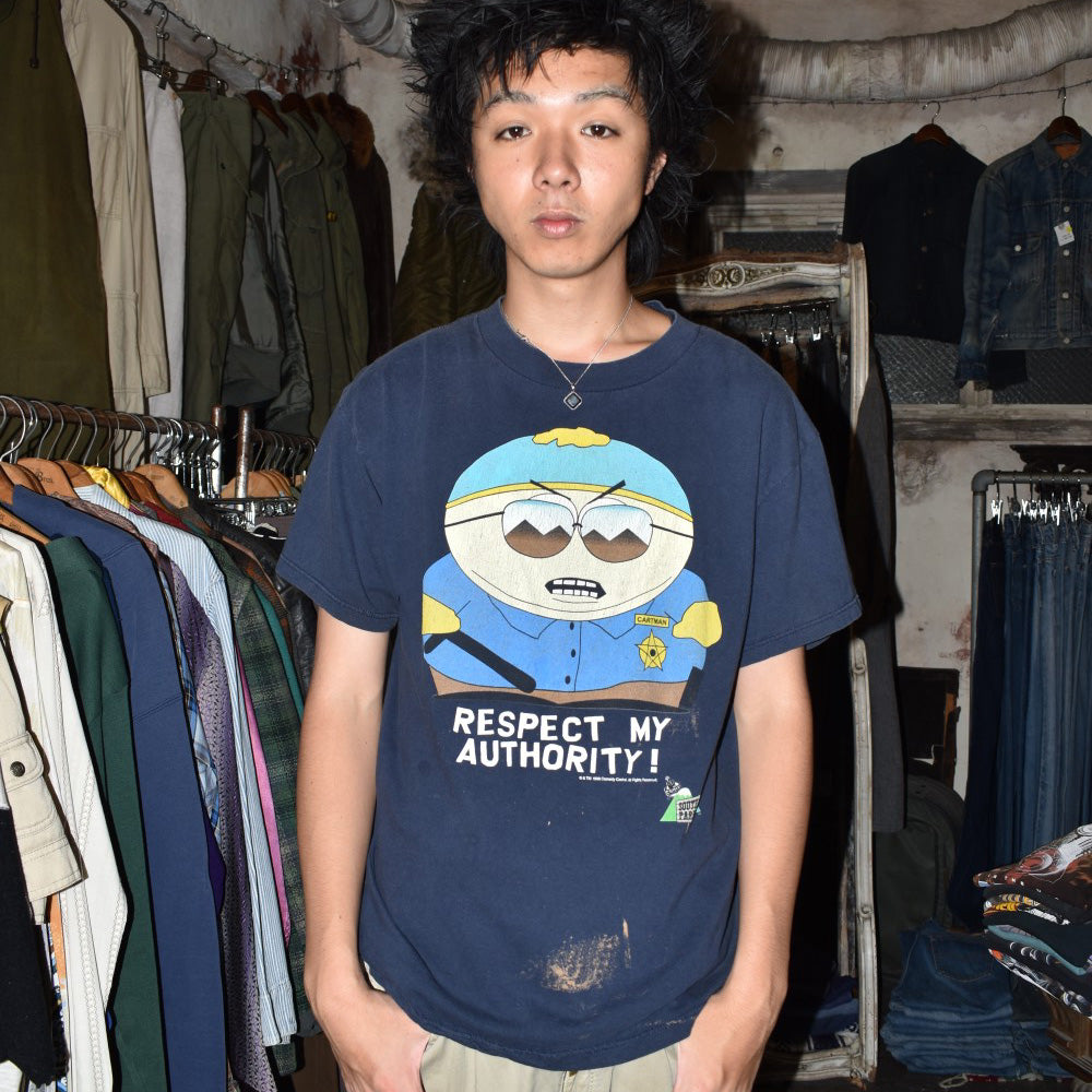 90's South Park "RESPECT MY AUTHORITY!" Cartman アニメTシャツ 260804H