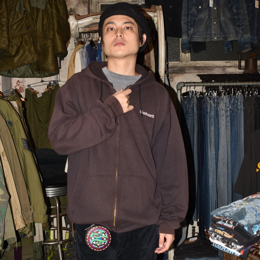 Y2K Carhartt  刺繍ロゴ フルジップ スウェットパーカー 260915H