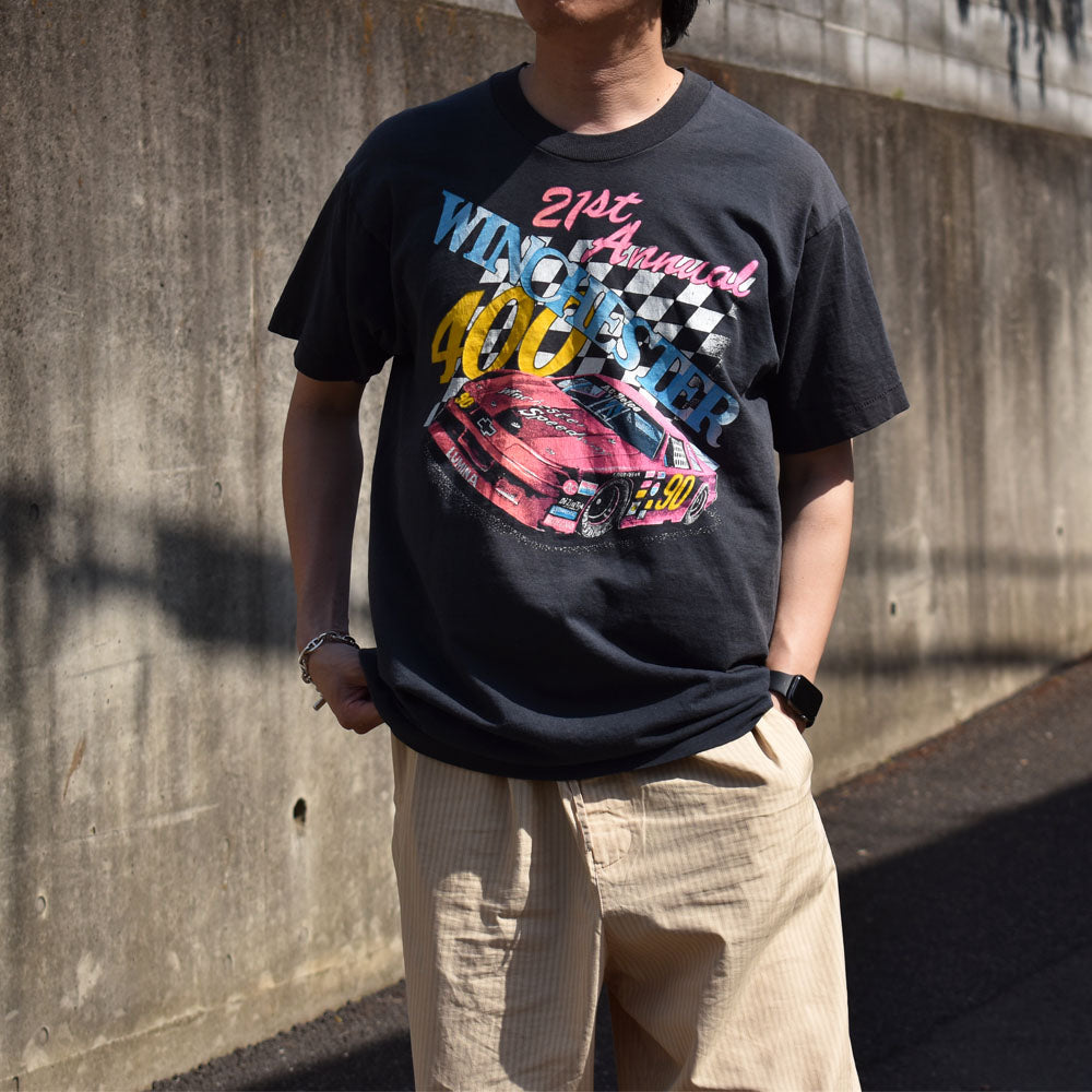 90's　 “WINCHESTER 400” 両面プリント レーシング Tシャツ 　230520