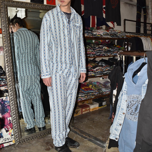 70’s ペイズリー柄 パジャマシャツ セットアップ 260224H